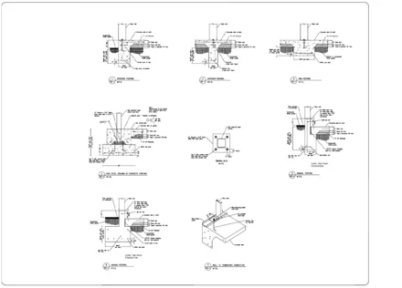 Footing and steel column details, a BBD Engineering drawing sheet