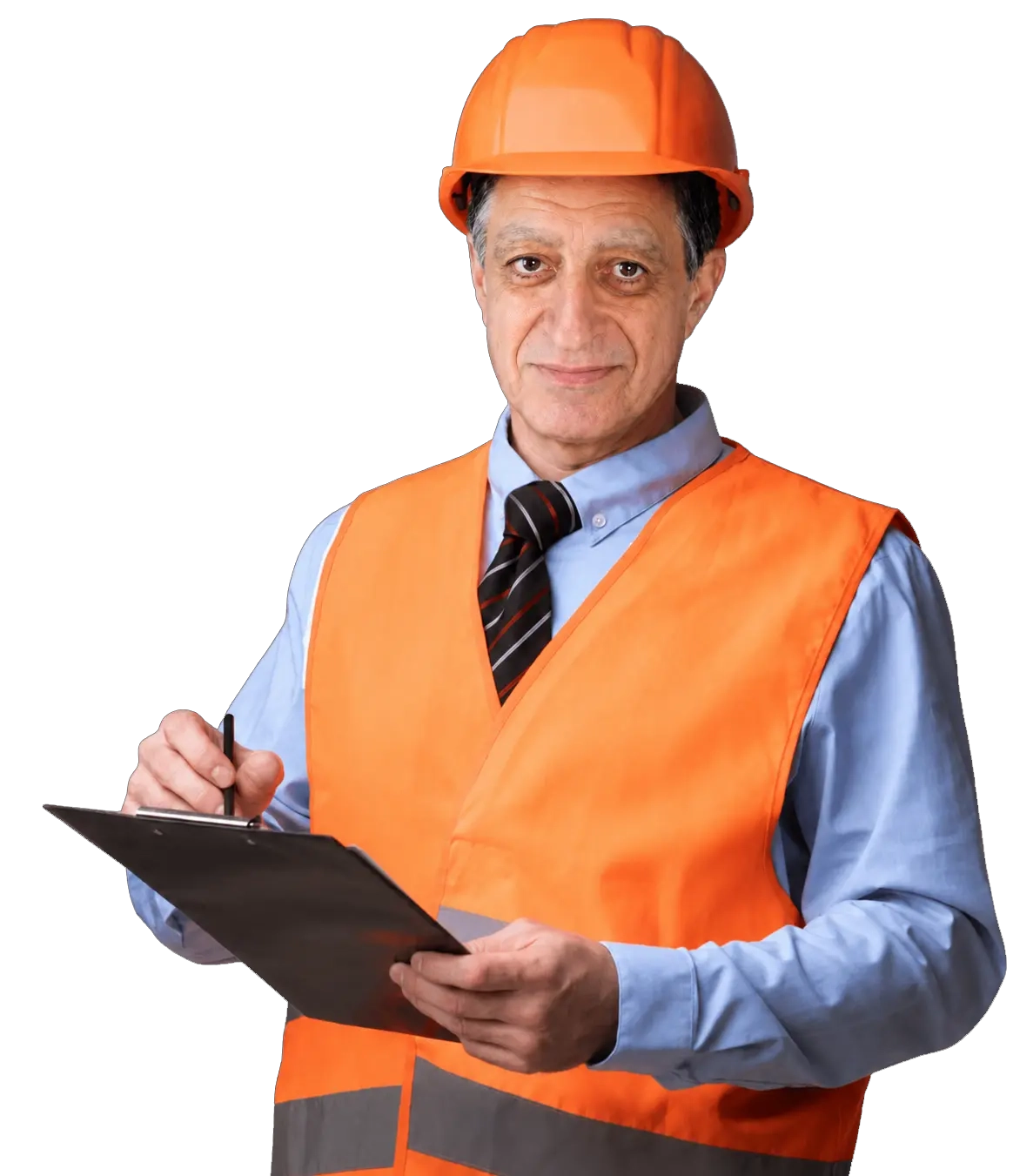 BBD engineer in hard hat on a construction site